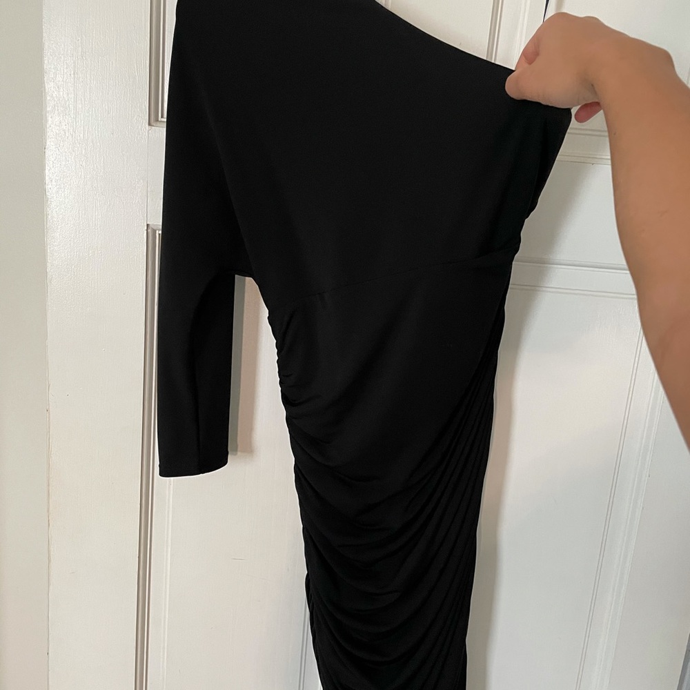 Express One-Shoulder Ruched Bottom Mini Dress